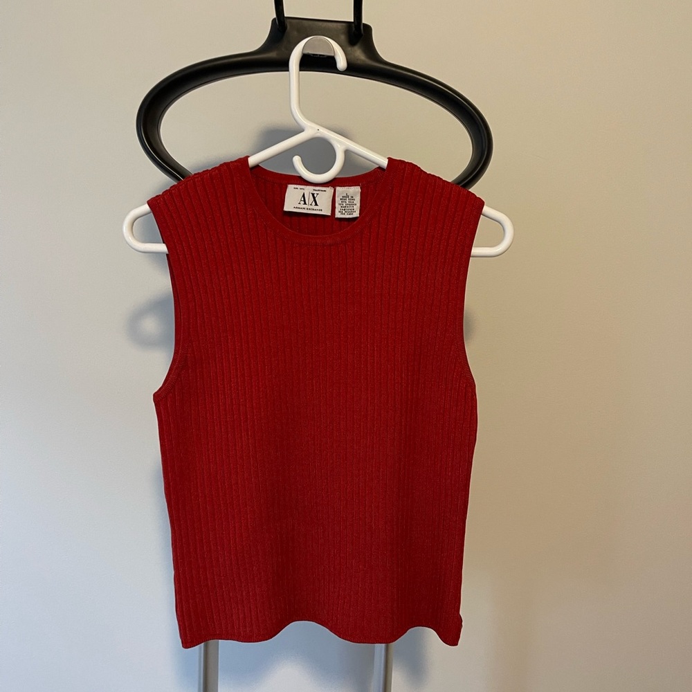 Red Tank Top Armani